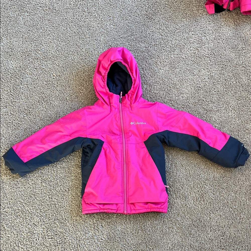 Girls Columbia Snow Problem Jacket Size XXS Pink Ice